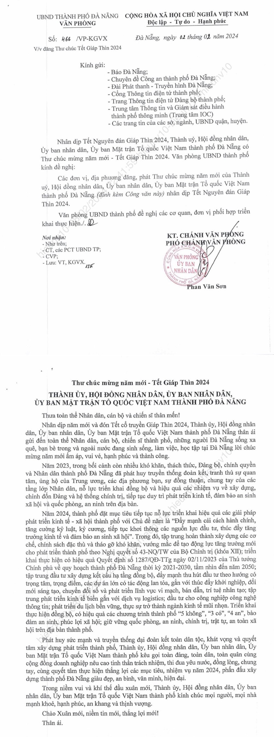 thư chuc mung tet 2024